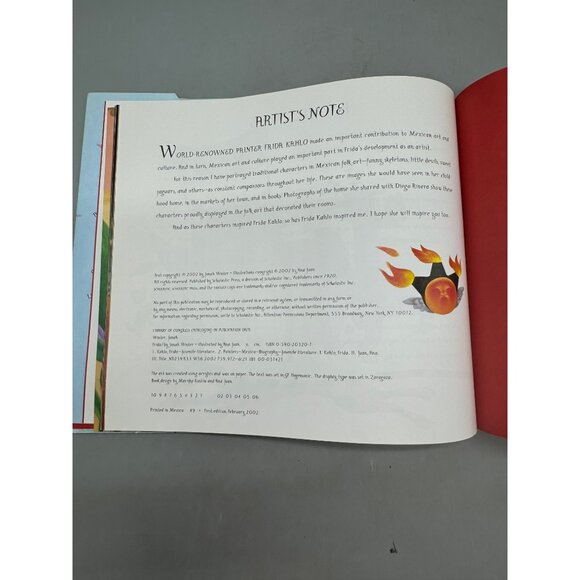 "Frida" By Jonah Winter Illustrated By Ana Juan Hardcover Childrens Book English - Picture 9 of 9
